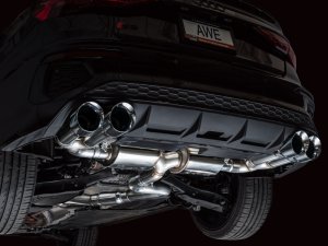 Audi S3 Performance Exhaust - AWE Tuning - Cat-Back Touring with 180 Technology® - Chrome Silver - `22-`24